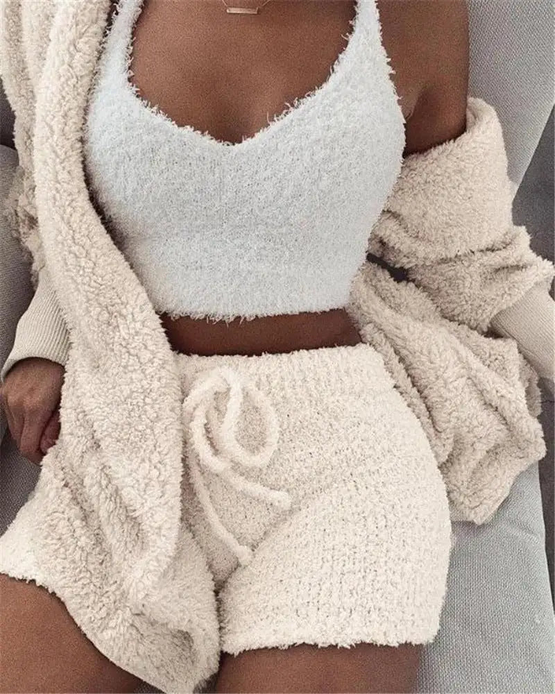 FUZZY Cozy Sweat Lounge SET // 2 piece Tank Top & Pant SET