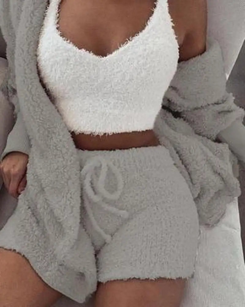 FUZZY Cozy Sweat Lounge SET // 2 piece Tank Top & Pant SET