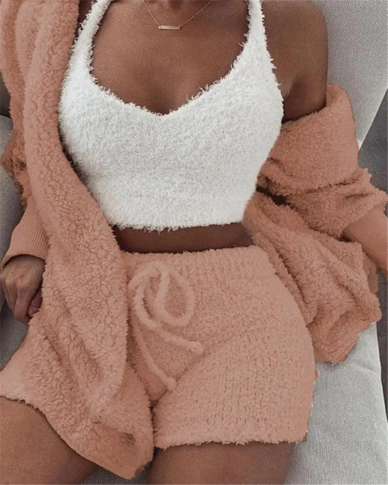 FUZZY Cozy Sweat Lounge SET // 2 piece Tank Top & Pant SET