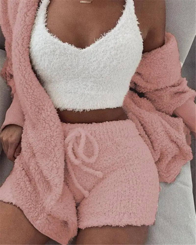 FUZZY Cozy Sweat Lounge SET // 2 piece Tank Top & Pant SET